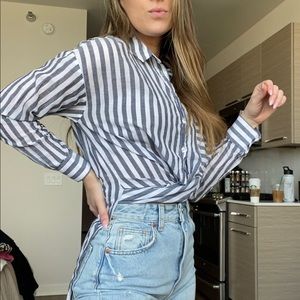 Bengal stripe oversized shirt